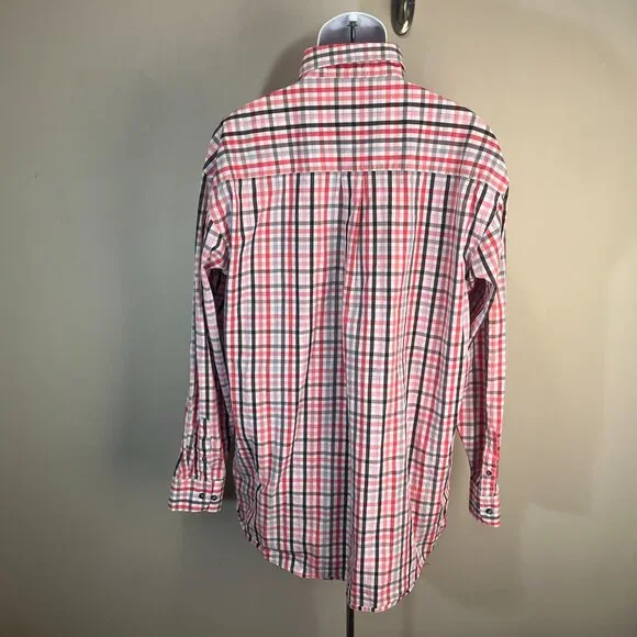 Wrangler Breast Cancer Awareness Men's white, black & pink l/s shirt XLT EUC - Picture 4 of 5